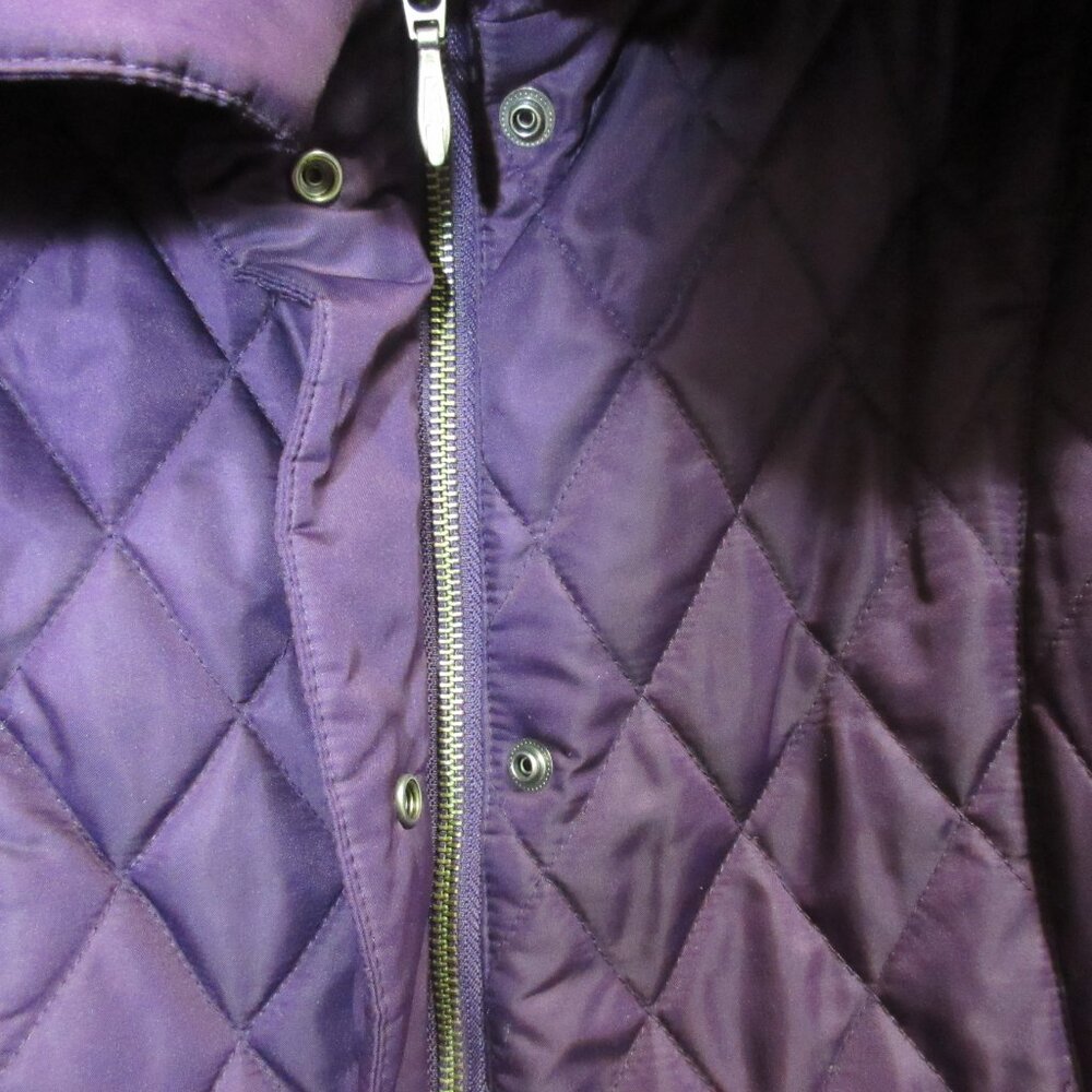 Pendleton Quilted Puffer Jacket Purple Belted Med… - image 6
